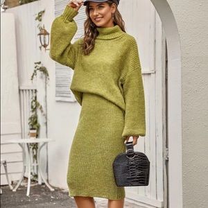 Shein Turtleneck skirt set